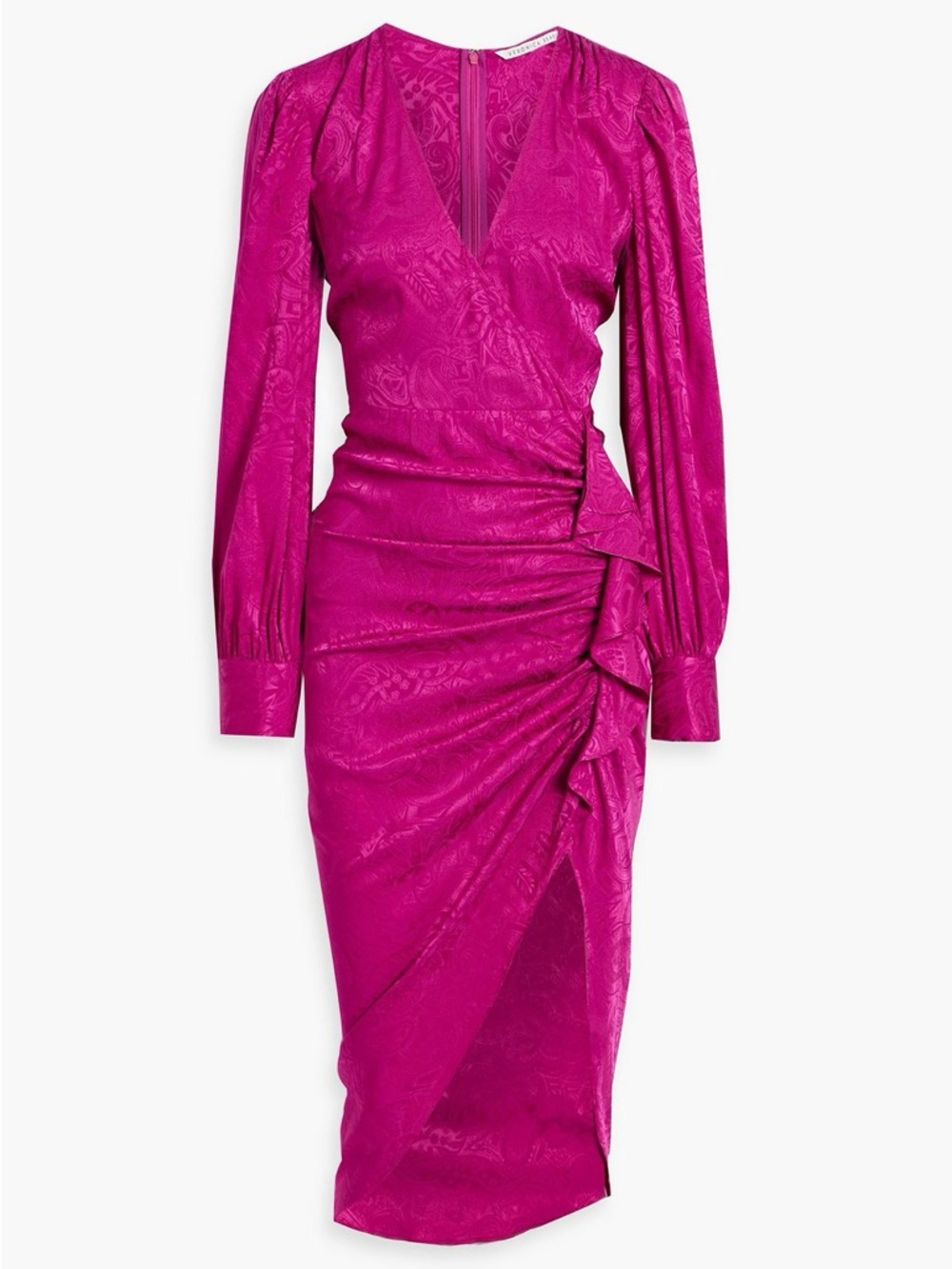 VERONICA BEARD
Weiss wrap-effect silk-blend jacquard midi dress